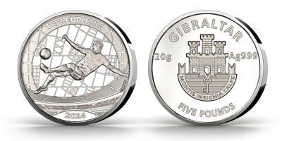Official UEFA EURO 2024 'Bicycle Kick' Silver Coin  