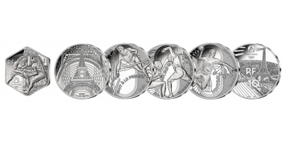 OS Paris 2024 - Series IV silverset med 5 mynt  